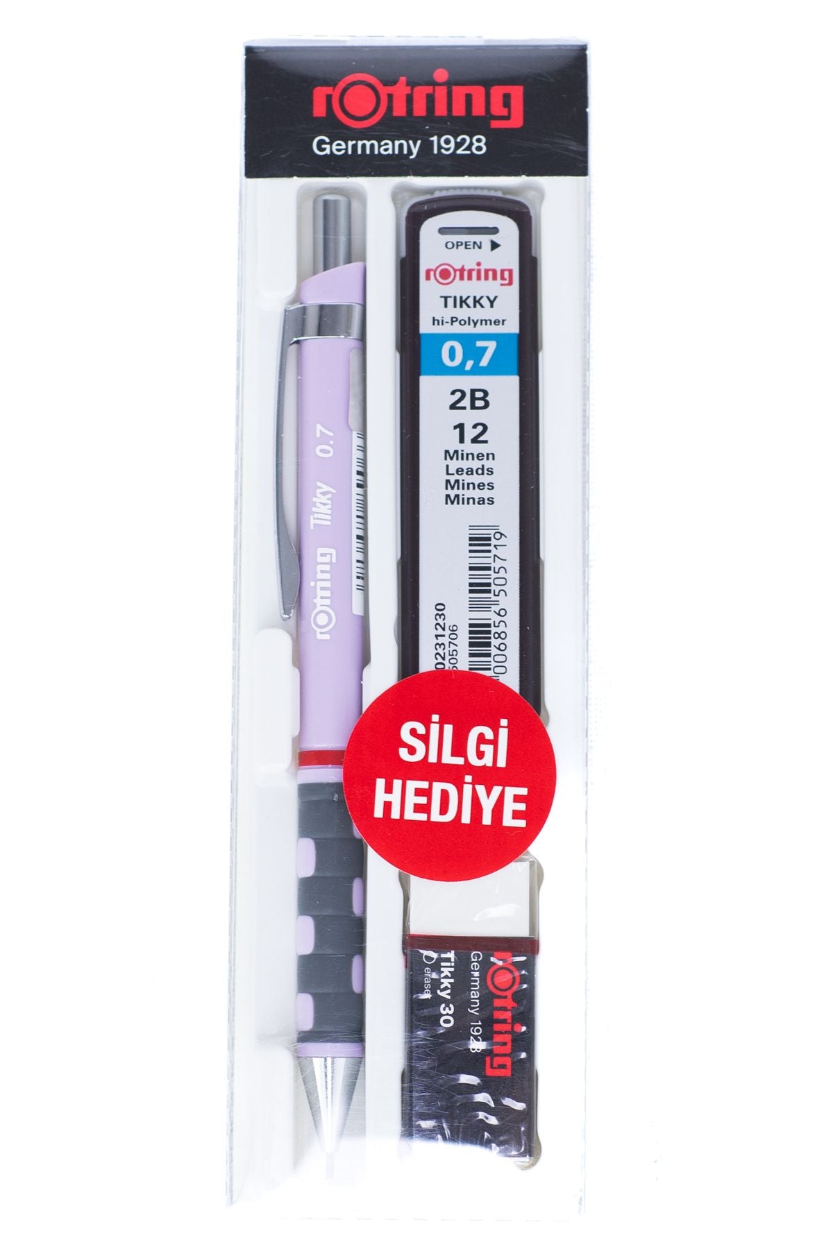 Oppland Kırtasiye Rotring Tikky 2B Uçlu Kalem Orijinal Silgi Hediyeli 0.7 mm Ergonomik Dayanıklı Set